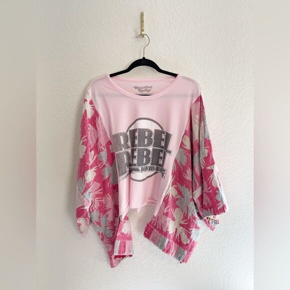 Up cycled Kimonos!  Pink Floyd, Nirvana Kantha Patchwork with graphic band T’s. - Picture 16 of 16